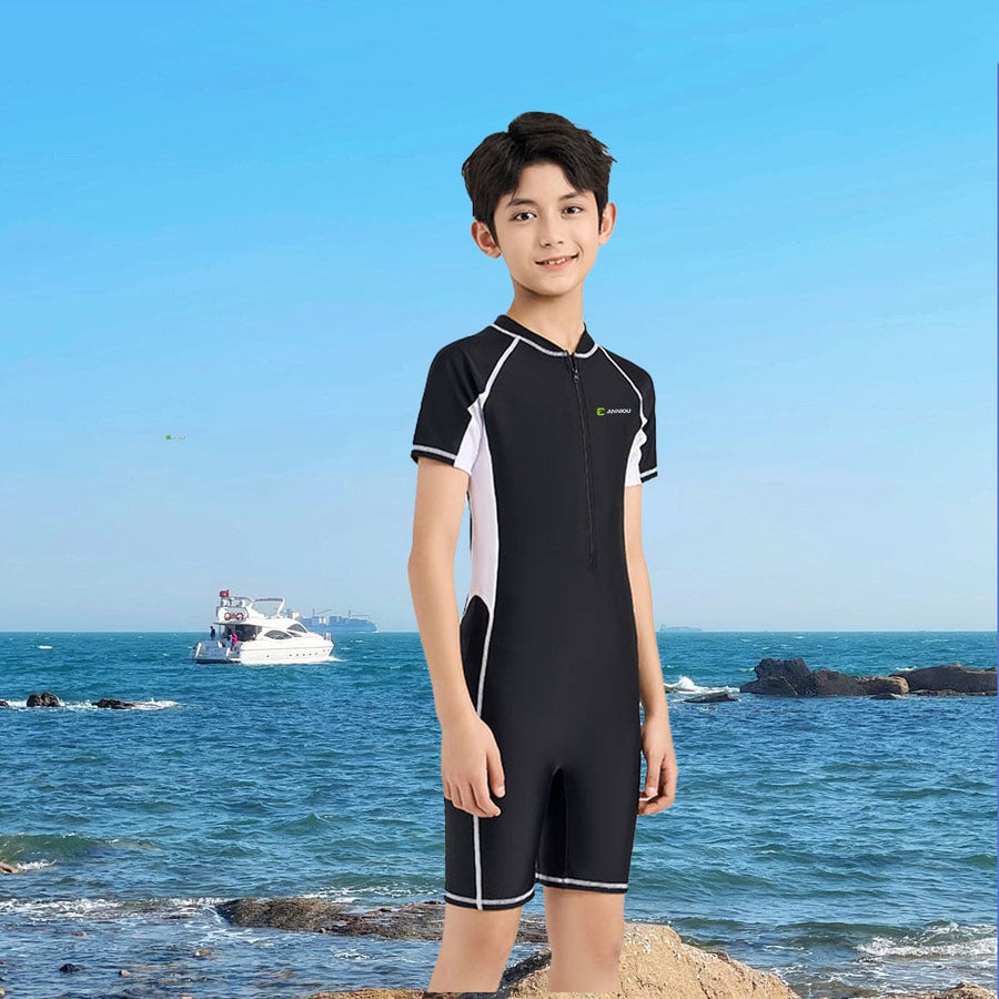 Boy's UPF 50+ One Piece Swimsuit - Sun Protection Clothing