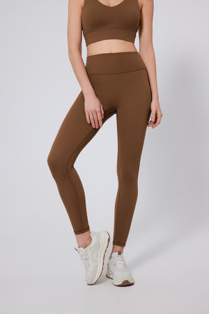 #brown High Support Workout Leggings and vest