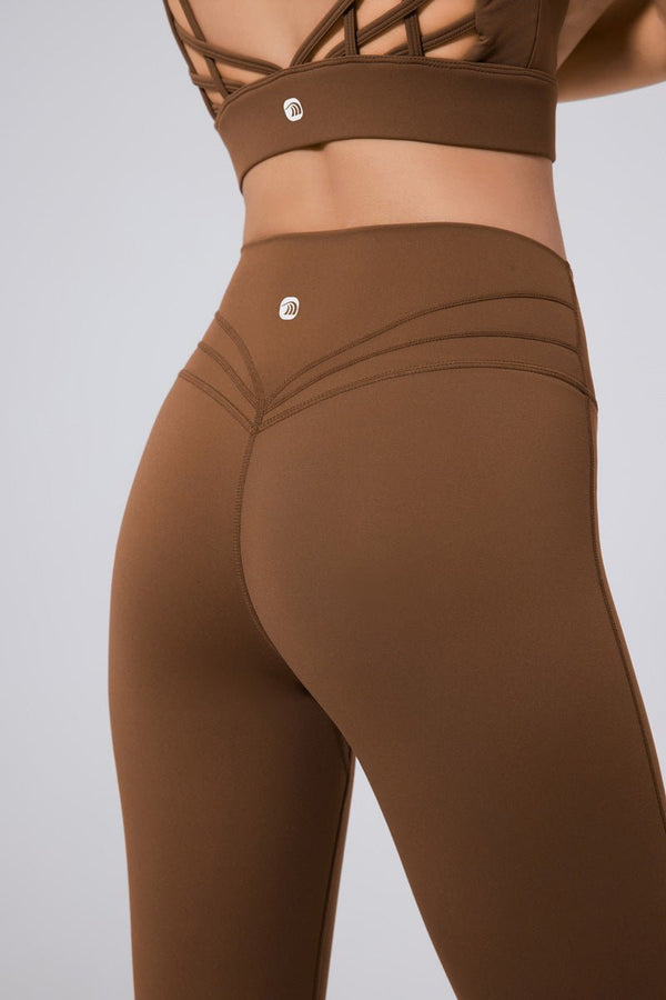 #brown High Support Workout Leggings and bra by Anniou