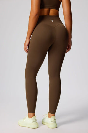 womens #brown High Waist Sports Leggings by Anniou