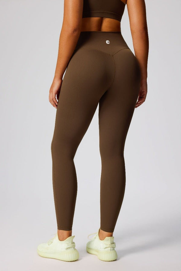 womens #brown High Waist Sports Leggings by Anniou