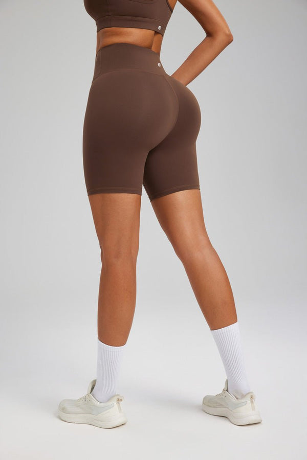 #brown high waist butt lift  shorts 