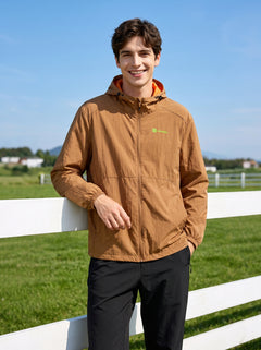#brown water repellent UPF50 Sun Jacket