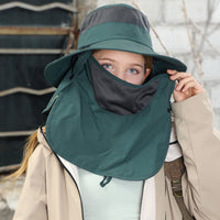 UPF 50+ Bucket Hat with Face & Neck Cover