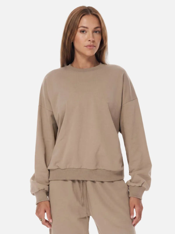 #camel Relaxed Fit Crewneck Sweatshirt