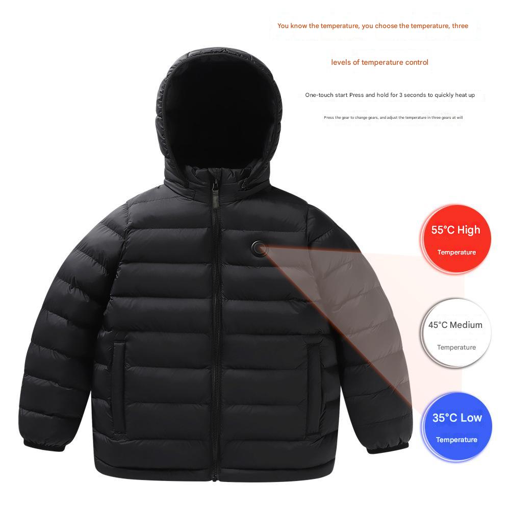 Children's 3 Area Hooded Heated Jacket - Sidiou Group