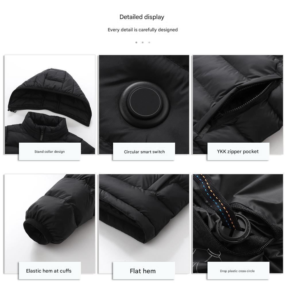 Children's 3 Area Hooded Heated Jacket - Sidiou Group