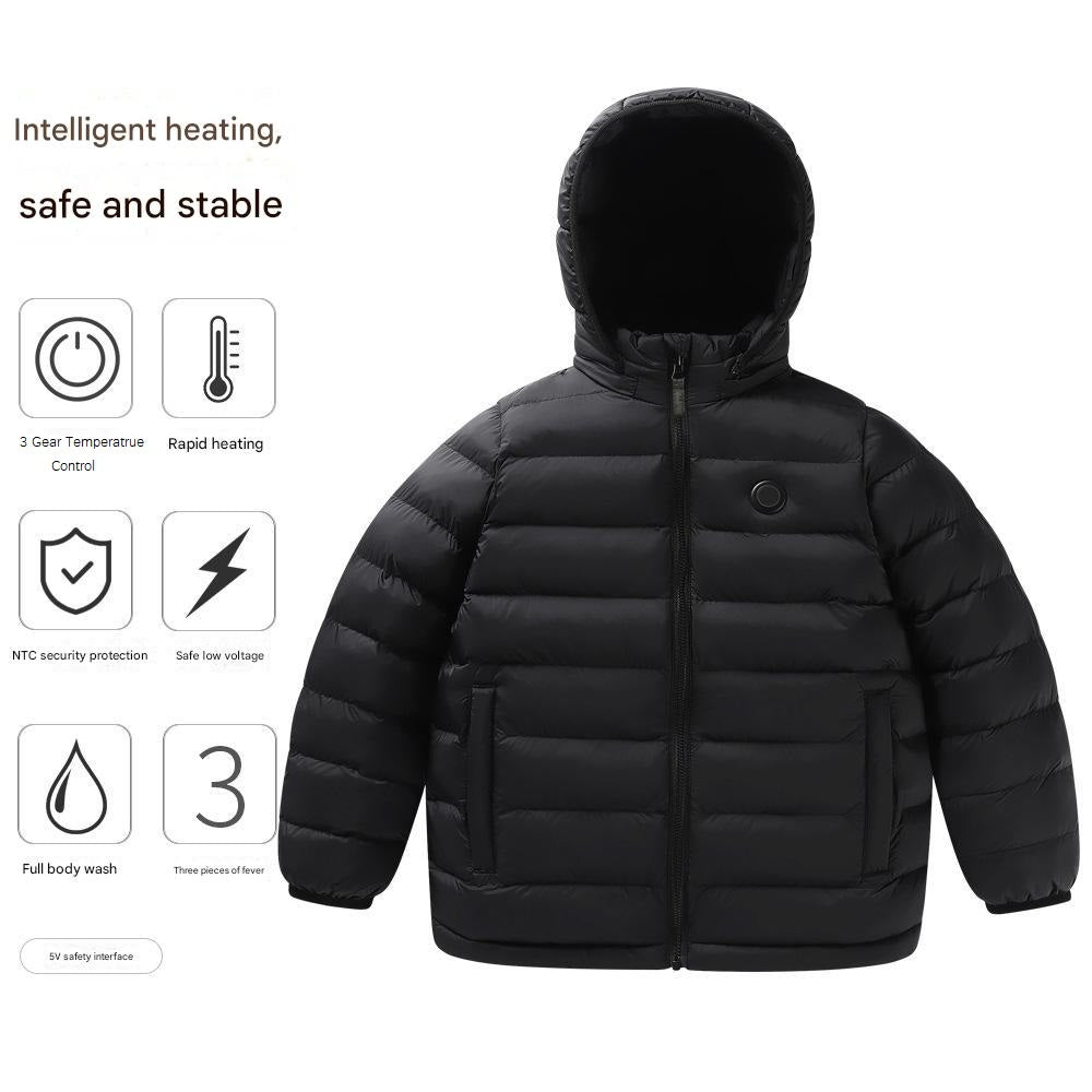 Children's 3 Area Hooded Heated Jacket - Sidiou Group