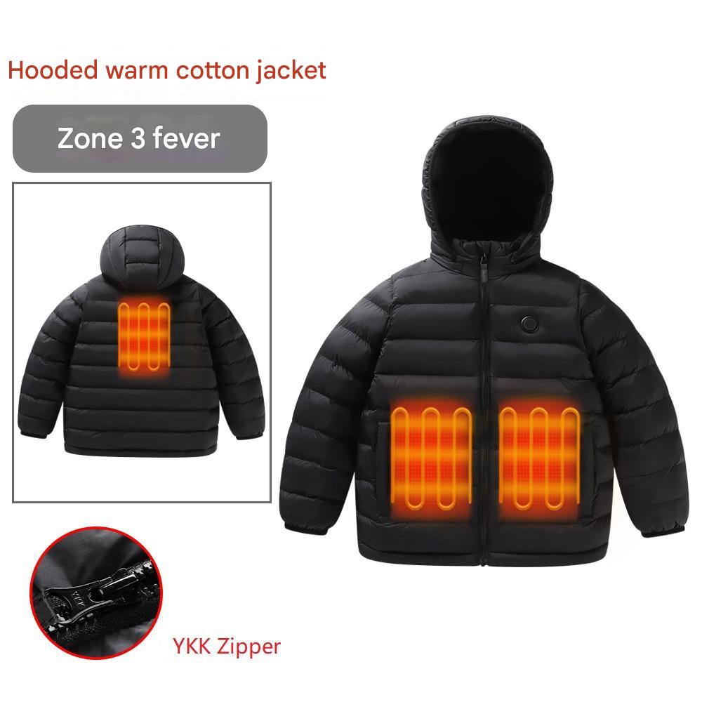 Children's 3 Area Hooded Heated Jacket - Sidiou Group