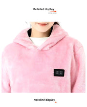 Coral Fleece Heated Hooded Sweatshirt - Sidiou Group