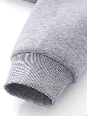 cuff detail of #Lightgrey Cropped Boxy Hoodie