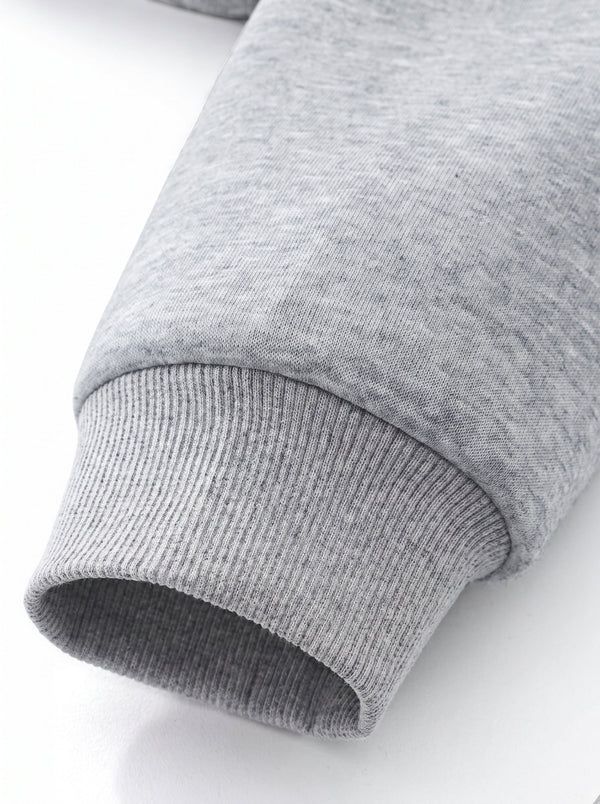 cuff detail of #Lightgrey Cropped Boxy Hoodie