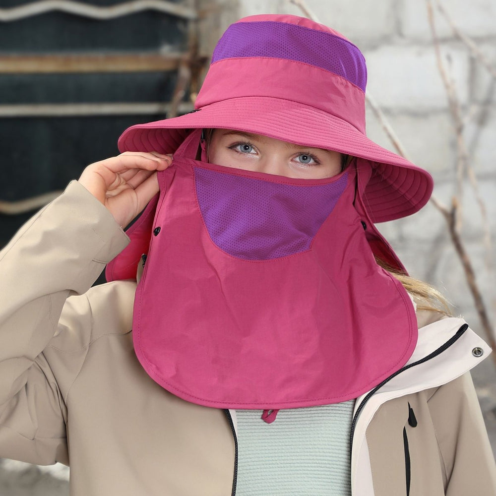 UPF 50+ Bucket Hat with Face & Neck Cover