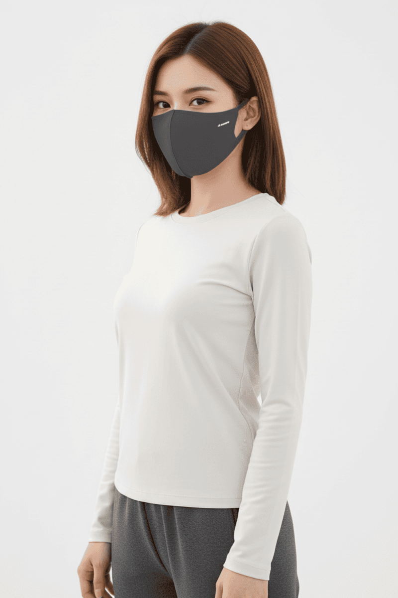 dark gray sun protection face mask