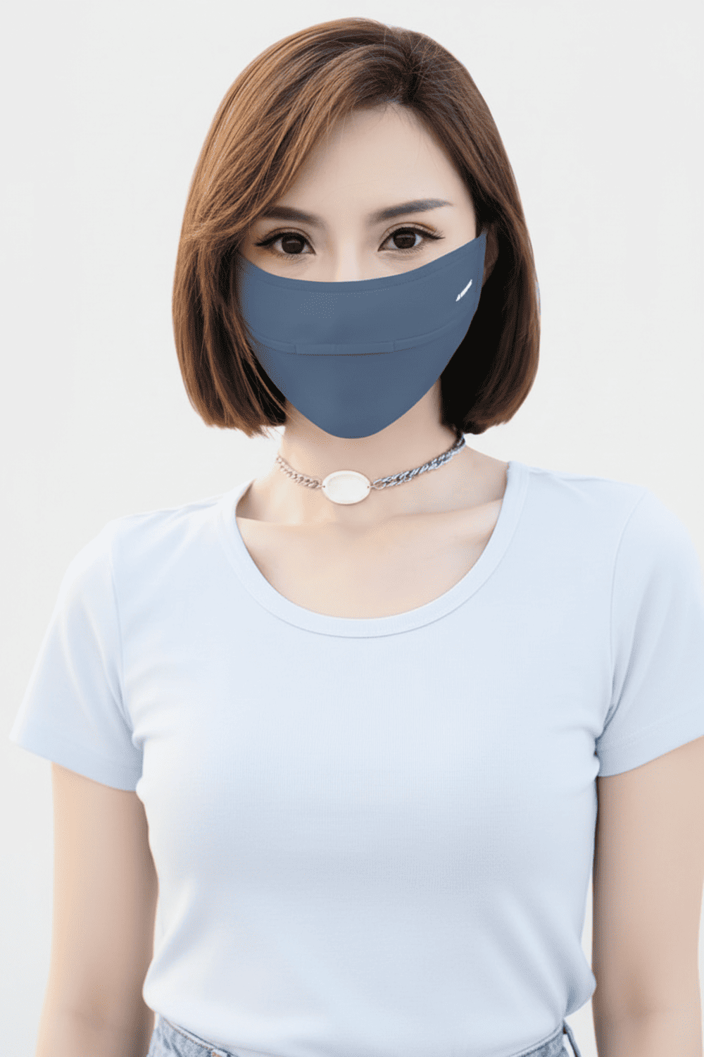 dark gray sun protection face mask anniou