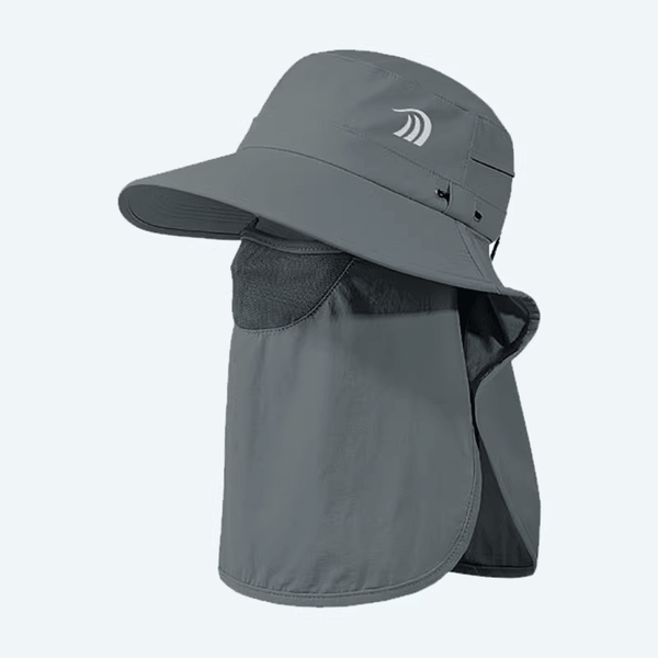 #darkgrey UPF50 Fishing Hat with Face Protection