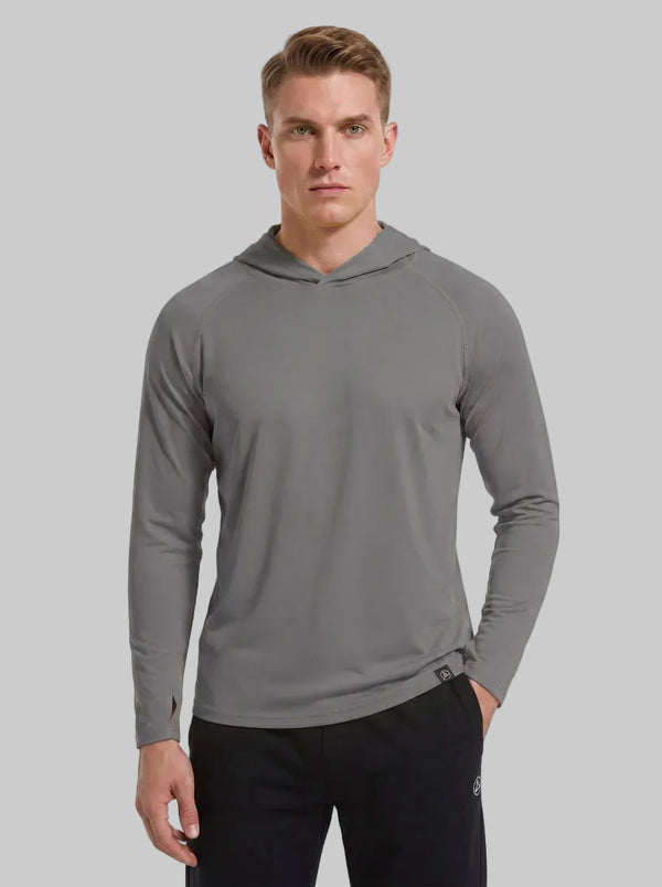 #darkgrey UPF50 Long Sleeve Hooded shirt