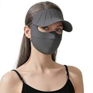 #darkgrey UV Wide Brim Face Mask UPF50