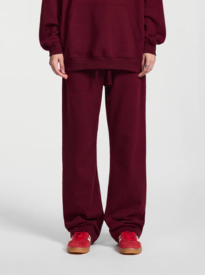 #darkred Heavyweight French Terry Sweatpants