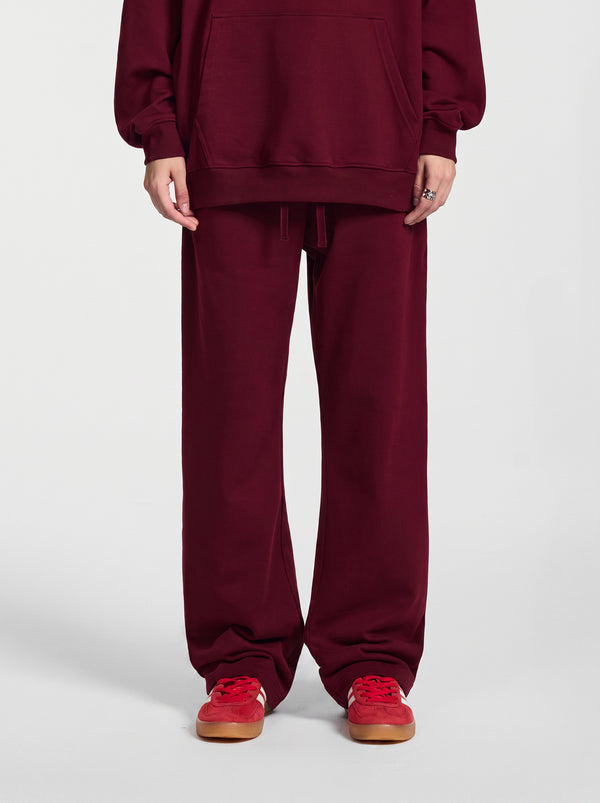 #darkred Heavyweight French Terry Sweatpants