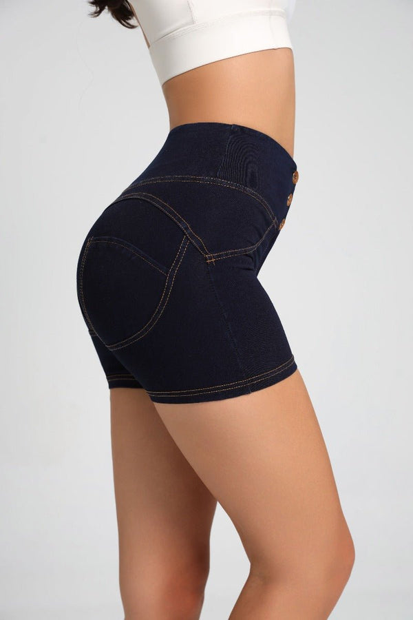 women's #darkblue slimming high waist shorts
