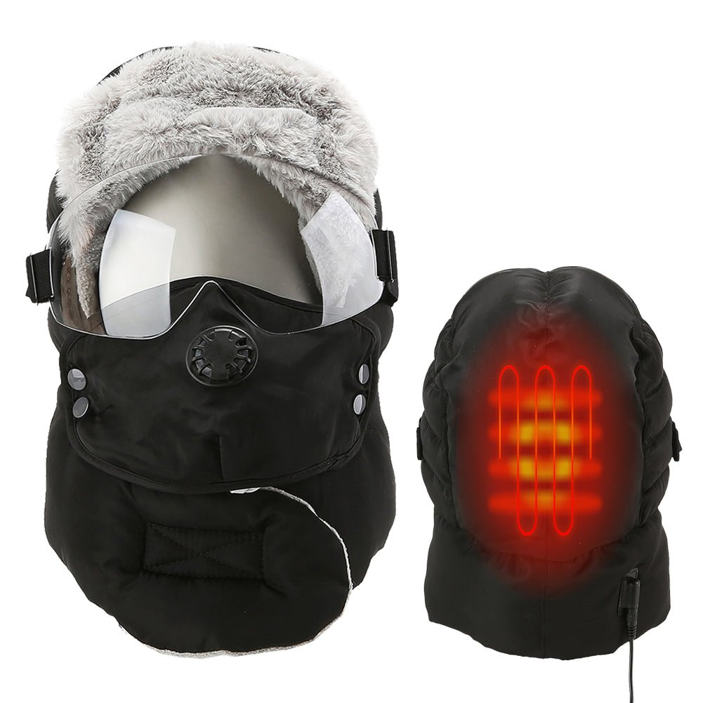 Detachable Goggles Fleece Heated Hat - Sidiou Group