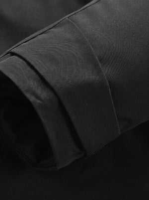 elastic cuffs detail of #Black Heated Softshell Jacket