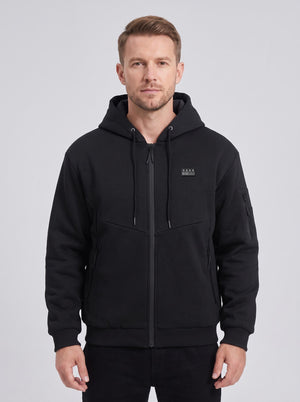 electric heated hoodie men in #black