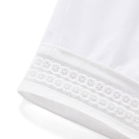 exquisite lace trimmed elastic hem