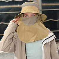 UPF 50+ Bucket Hat with Face & Neck Cover