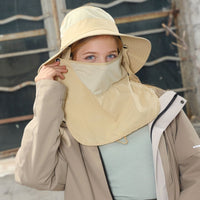 UPF 50+ Bucket Hat with Face & Neck Cover