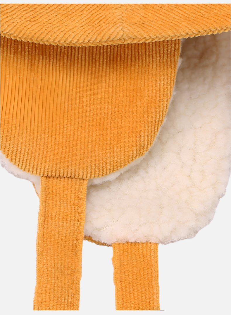Ear Flap Corduroy Bucket Hat