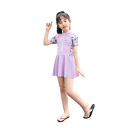 Girls' One - piece Swim Dress with Shorts - Sidiou Group
