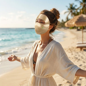 #gold Mulberry Silk Sunscreen Face Mask