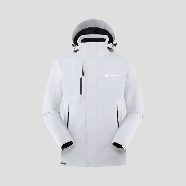 gray 3-in-1 Removable Shell Jacket 