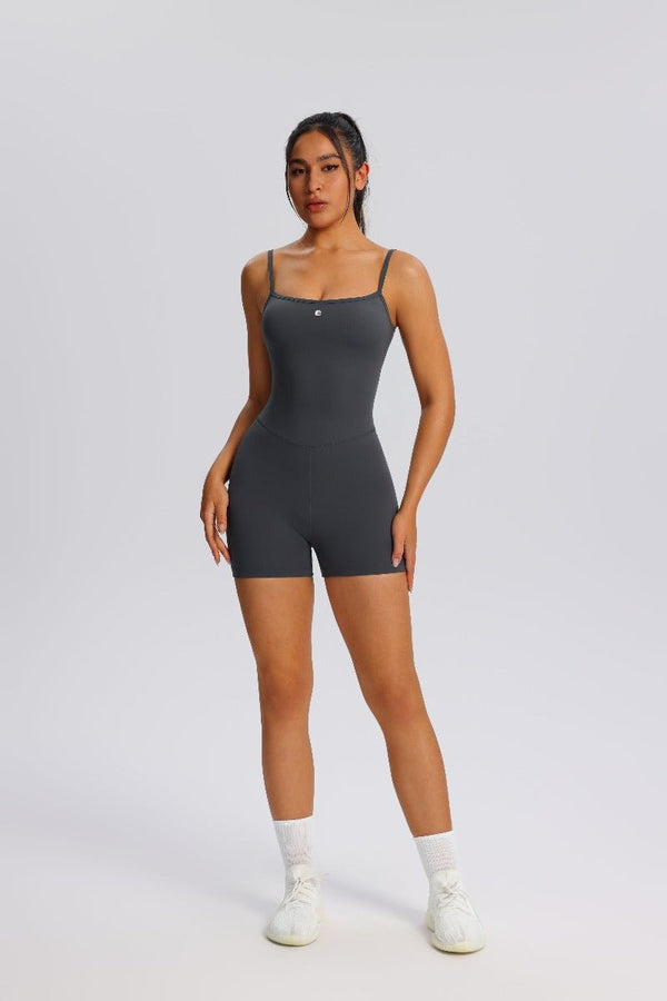 women's #gray Adjustable Sling Yoga Bodysuit by Anniou