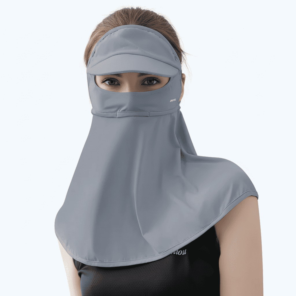 gray Sun Protection Visor Neck Gaiter
