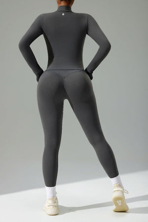 #darkgrey UPF 50+ Slim Fit Sports Jacket and leggings bum lift 