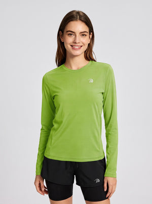 #green Women's Long Sleeve Fitness T-Shirt
