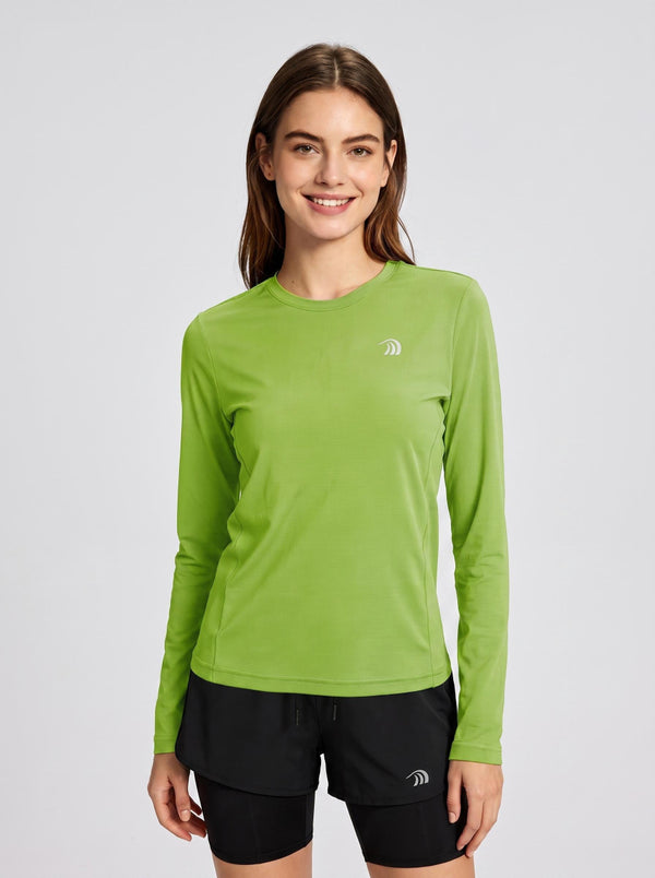 #green Women's Long Sleeve Fitness T-Shirt