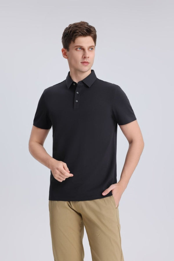 #grey Cooling Polo Shirt