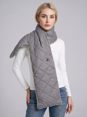 #grey Heated Long Scarf