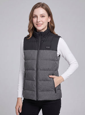#grey Women's Heated Puffer Gilet
