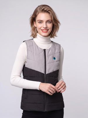 #greyblack Women's Single Button Heated Gilet