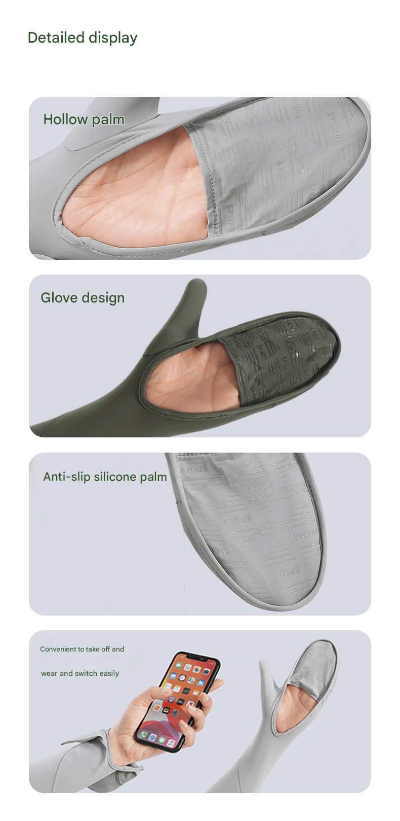 Hand - Covering UV Cycling Arm Sleeves - Sidiou Group