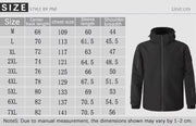 Heated Hooded Hardshell Jacket size guide