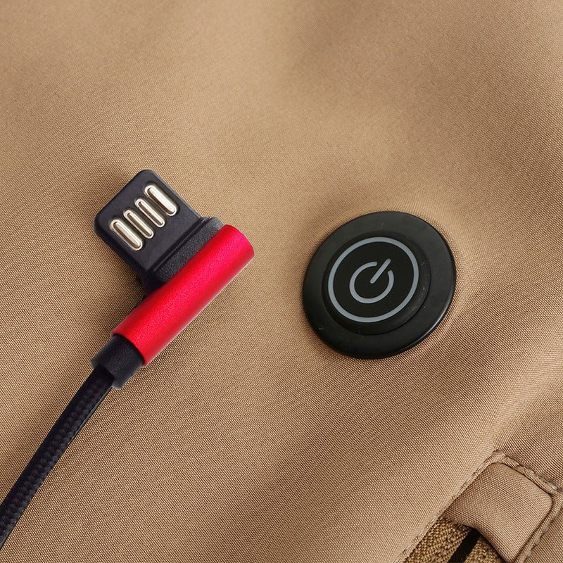 Heated Parka Jacket charge point