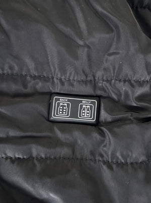 heated v neck button for front and back