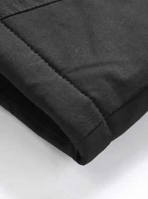 hem detail of #Black Heated Softshell Jacket