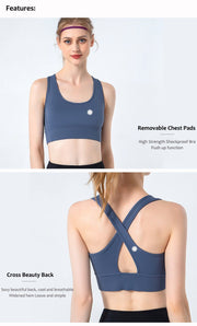 High Impact Cross Back Sports Bra - Sidiou Group